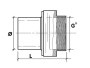 Переход ПЭ/ЛАТУНЬ PN16 SDR11 PE100 D32X1 Переход ПЭ/ЛАТУНЬ PN16 SDR11 PE100 D32X1